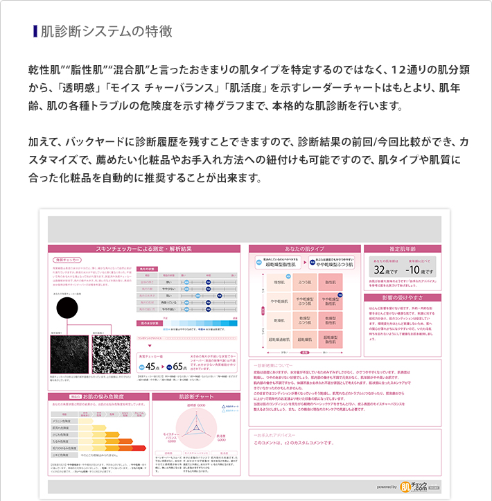 肌診断システムの特徴